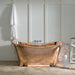 BC Designs Copper Boat Bath, Roll Top Bathtub 1700mm x 725mm BAC040 within traditional bathroom