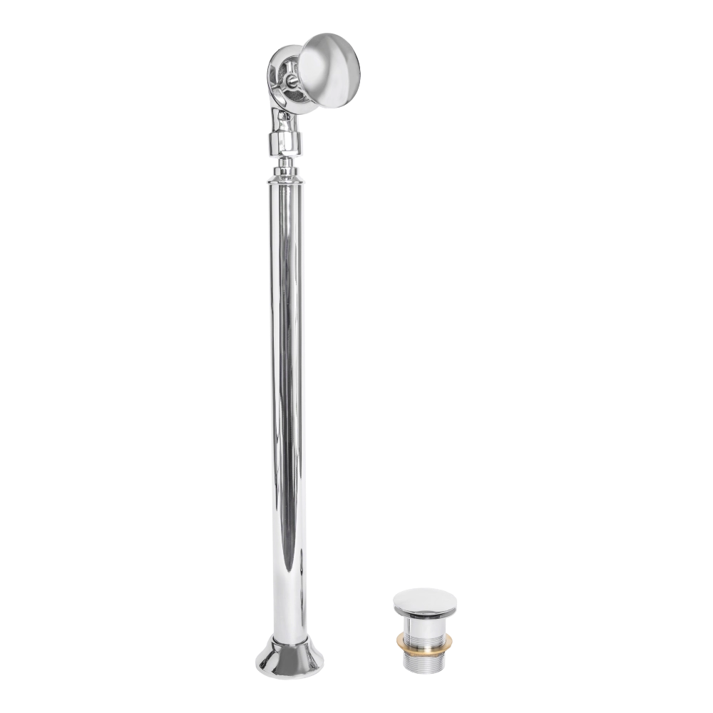 BC Designs Floor Mounted Overflow Pipe & Waste System chrome