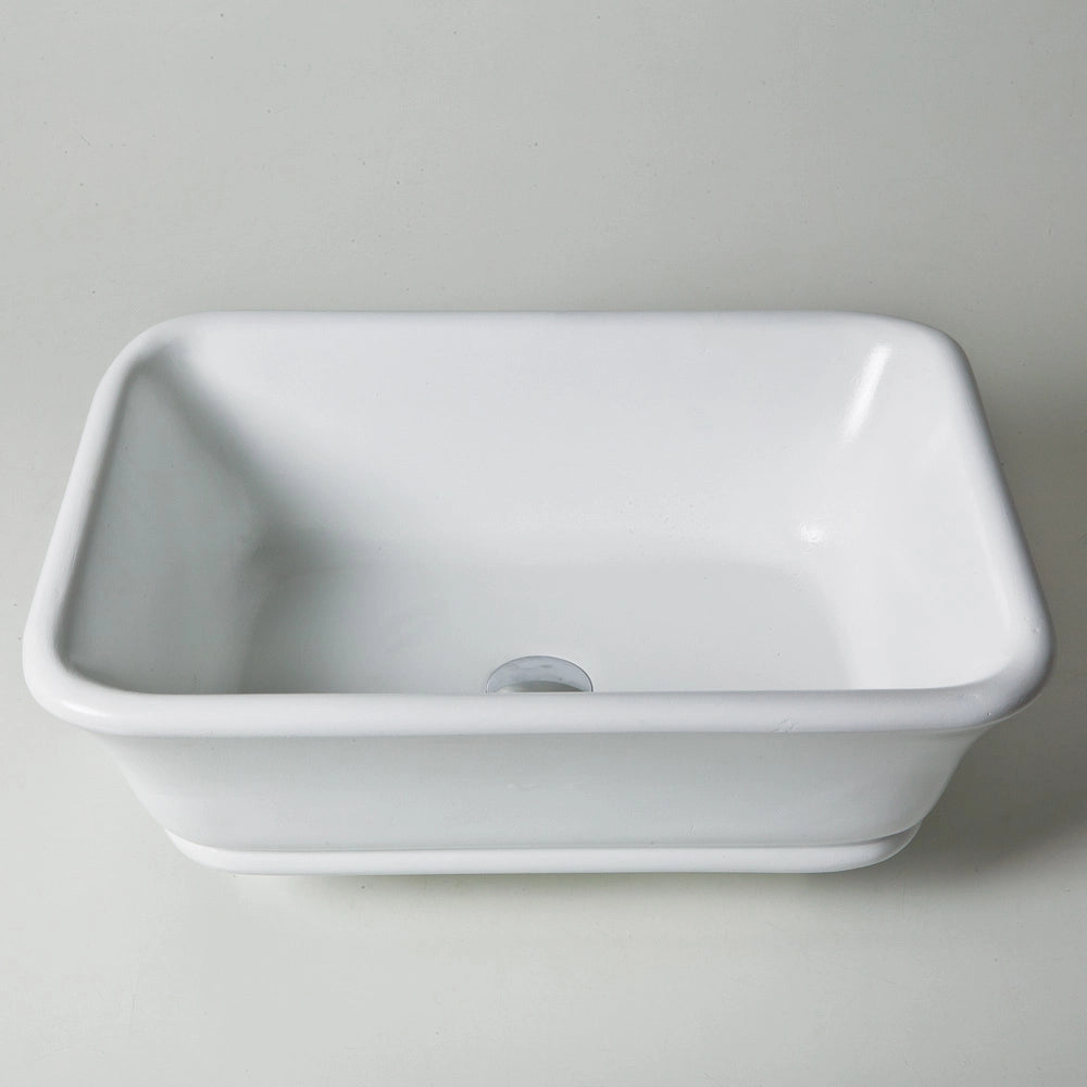 BC Designs Magnus Senator Cian Bathroom Basin 525mm in polished white finish