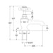 BC Designs Victrion Crosshead Pillar Bath Taps specification technical drawing