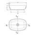 BC Designs Vive Cian Bathroom Wash Basin 530mm specification