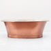 BC Designs Antique Copper-Nickel Roll Top Wash Basin 530mm x 345mm side profile view