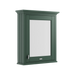 BC Designs Victrion Wall Hung Mirror Cabinet 750x650mm forest green