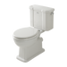 BC Designs Victrion WC, Luxury Closed Coupled Toilet side view, white toilet seat