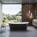beautiful designer minimal charlotte edwards rosemary matt black bath within luxury modern bathroom