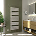 Mars trium electro 1495mm x 600mm eucotherm heated towel rail in a bathroom space