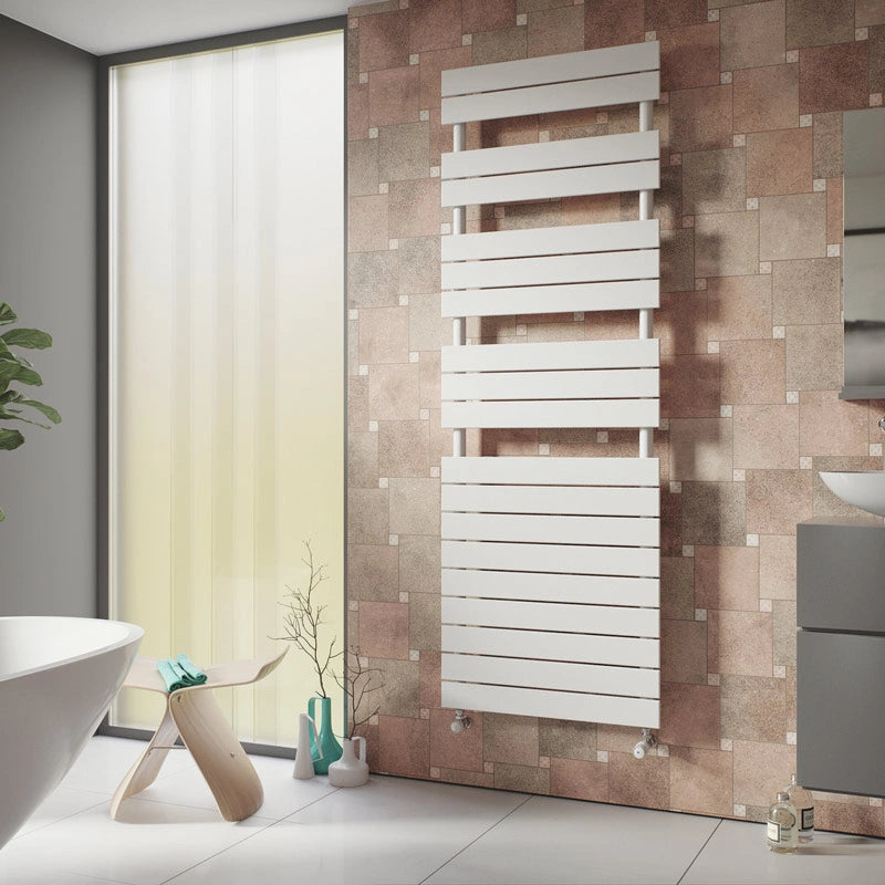 heated towel rail mars mild steel white wall radiator in bathroom space