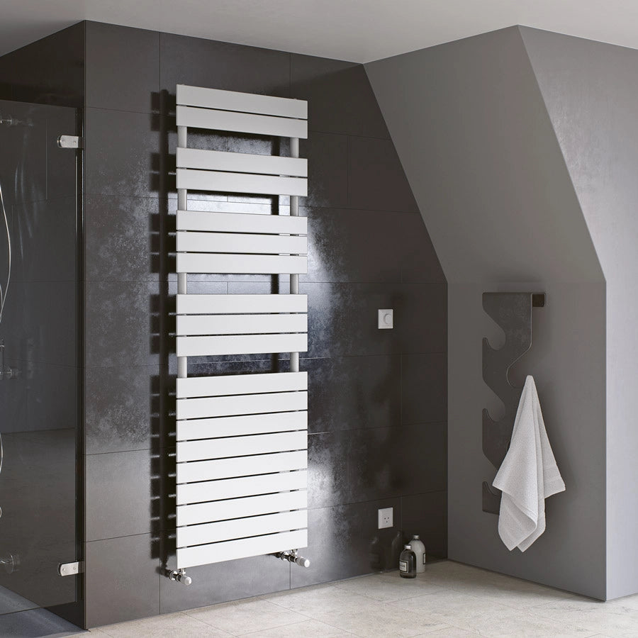 Eucotherm white radiator mars primus in a bathroom space 970mm x 500mm 