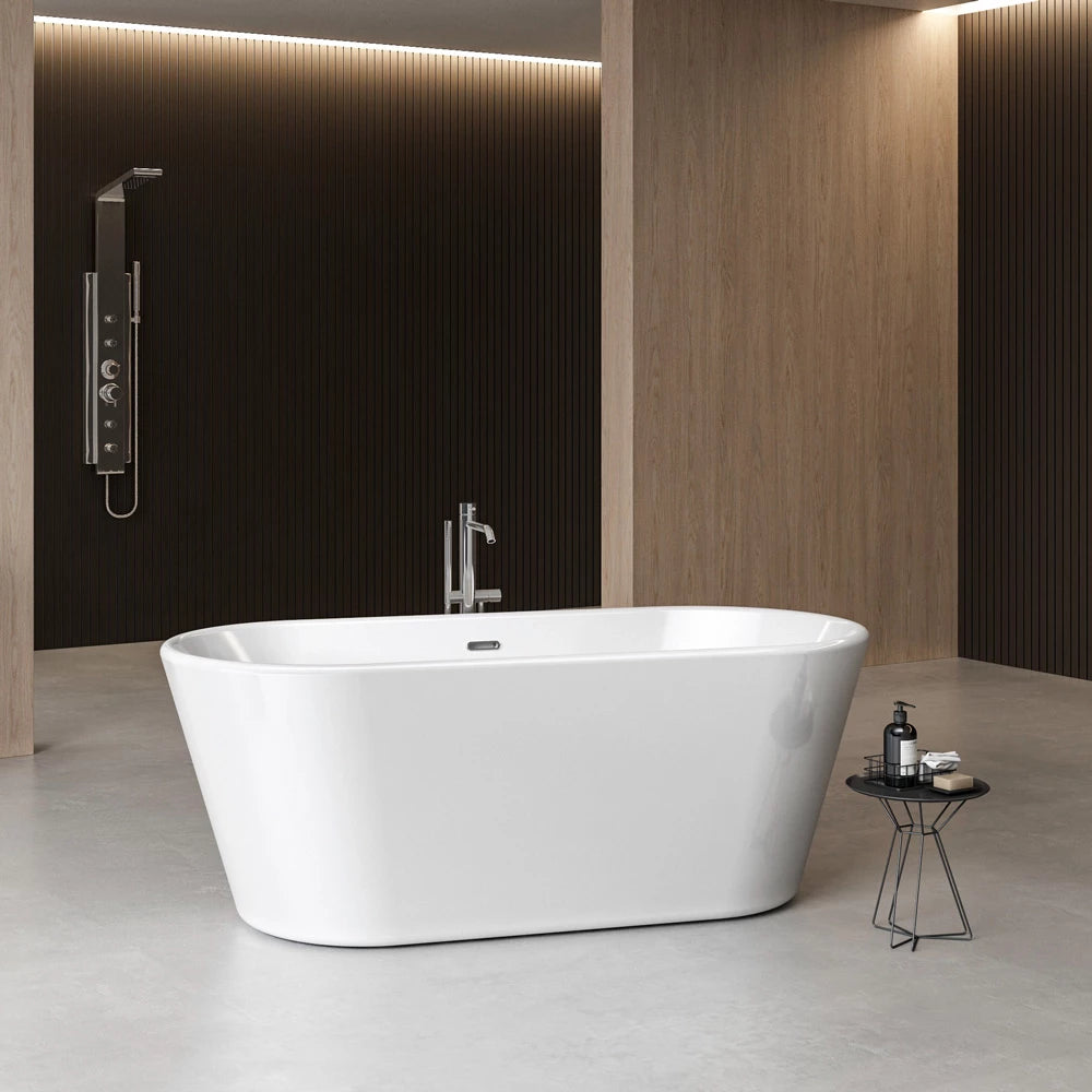 luxury charlotte edwards grosvenor bath in the middle of a contemporary modern bathroom