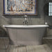 Hurlingham Drayton Freestanding Cast Iron Bath, Roll Top grey Painted Boat Bath 1700mm x 670mm
