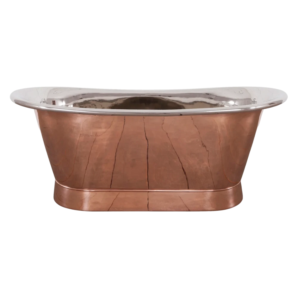 Hurlingham Godolphin Copper-Nickel Bath, clear background