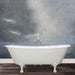 Hurlingham Prior Freestanding Cast Iron Bath, Roll Top Painted Bath With Feet 1720x680mm in a bathroom space