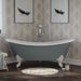 Hurlingham Tebb Freestanding Cast Iron Bath, Painted Roll Top With Feet, 1840x780mm