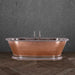 Hurlingham Zille Nickel, Copper Bath, Roll Top Bathtub 1940x870mm, with copper leaf exterior