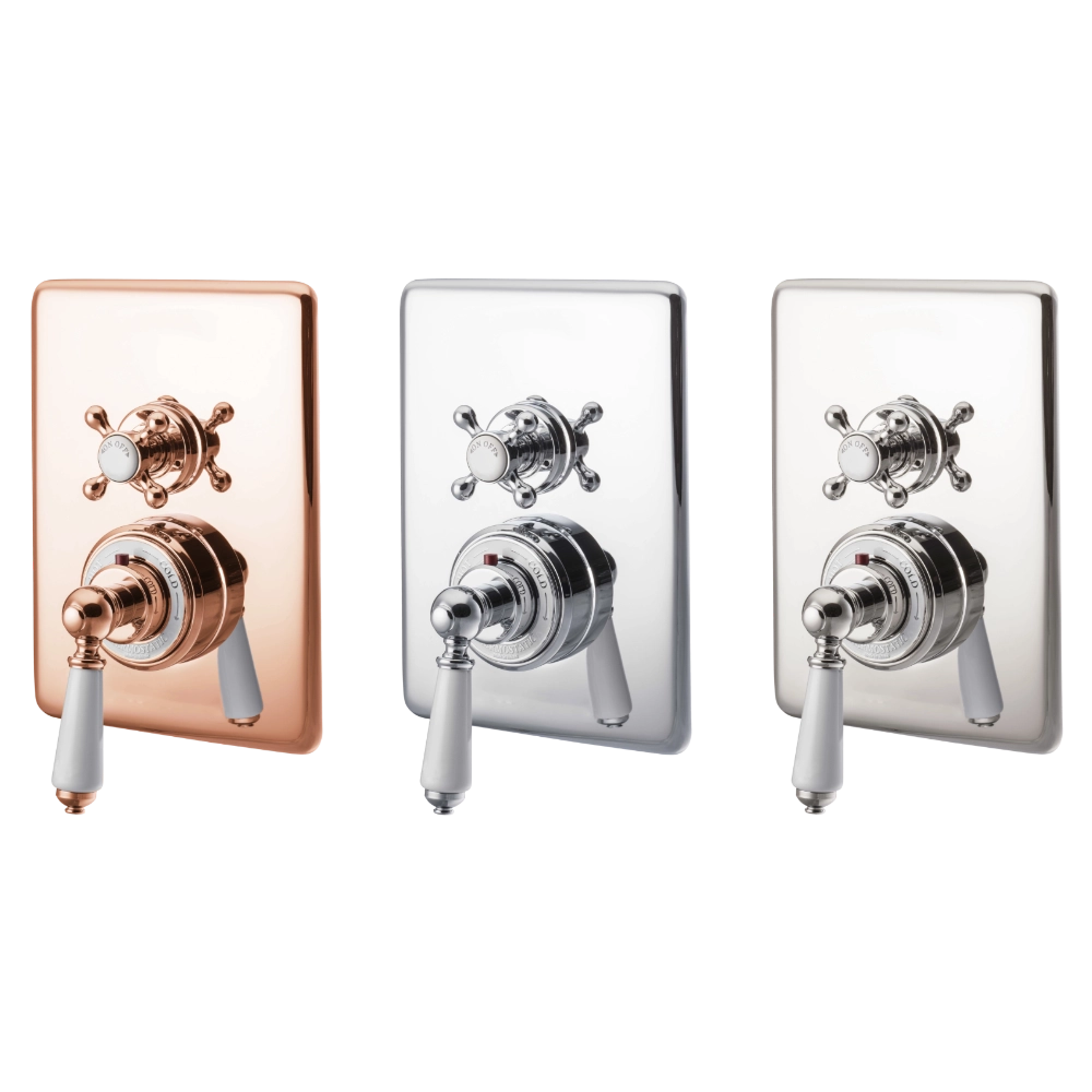Hurlingham Dual Control Thermostatic Concealed Shower Valve, 1 Outlet