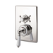Hurlingham Dual Control Thermostatic Concealed Shower Valve, 1 Outlet nickel