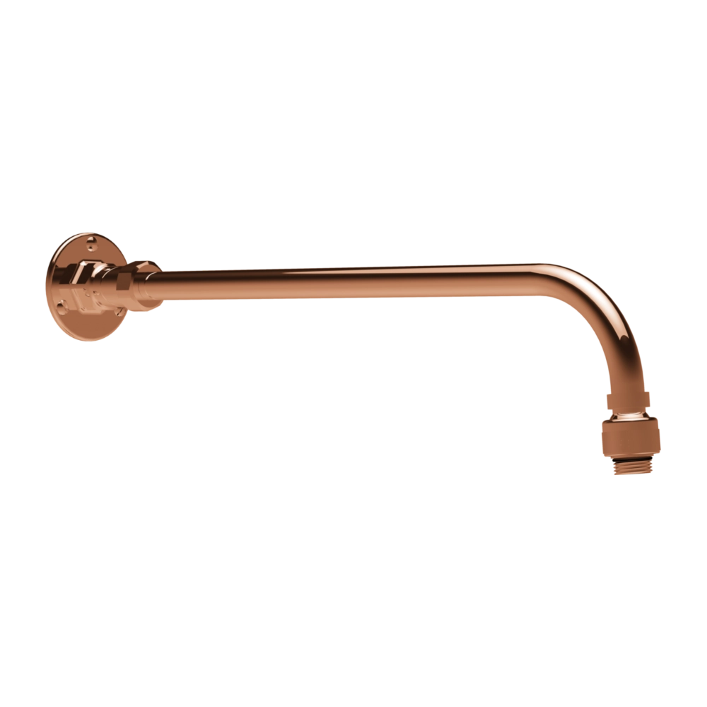 Hurlingham Wall Mounted Shower Arm, Adjustable 123-453mm copper