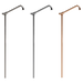 Hurlingham Shower Arm With Riser Rail 1018x488mm nickel, chrome or copper